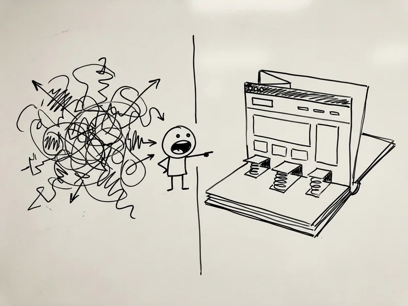 Sketch showing the Claude interface with a conversation on the left side and a live website preview rendering on the right side