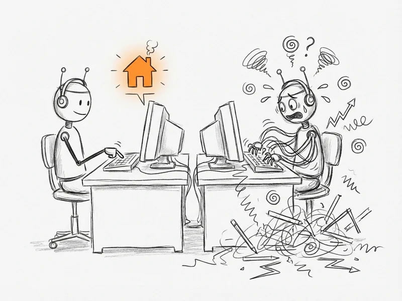 Hand-drawn sketch comparing two AI code generators - one produces working code instantly, the other produces broken code, showing Claude's superior coding ability