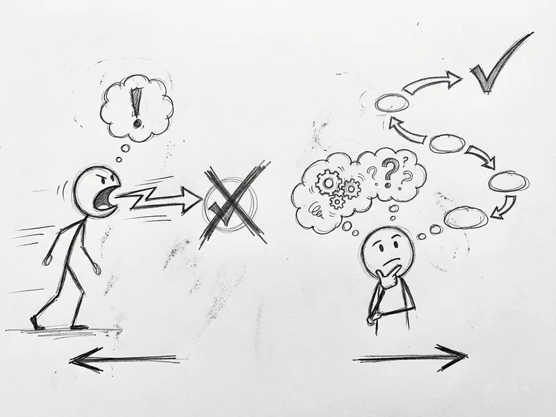 Hand-drawn comparison showing two paths: one labeled 'Regular ChatGPT' with a quick arrow to an answer, another labeled 'o3-mini' with visible thinking steps before the answer