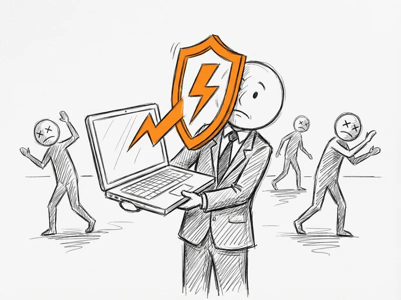 Business owner presenting website while NOT SECURE banner slaps them in face and customers walk away