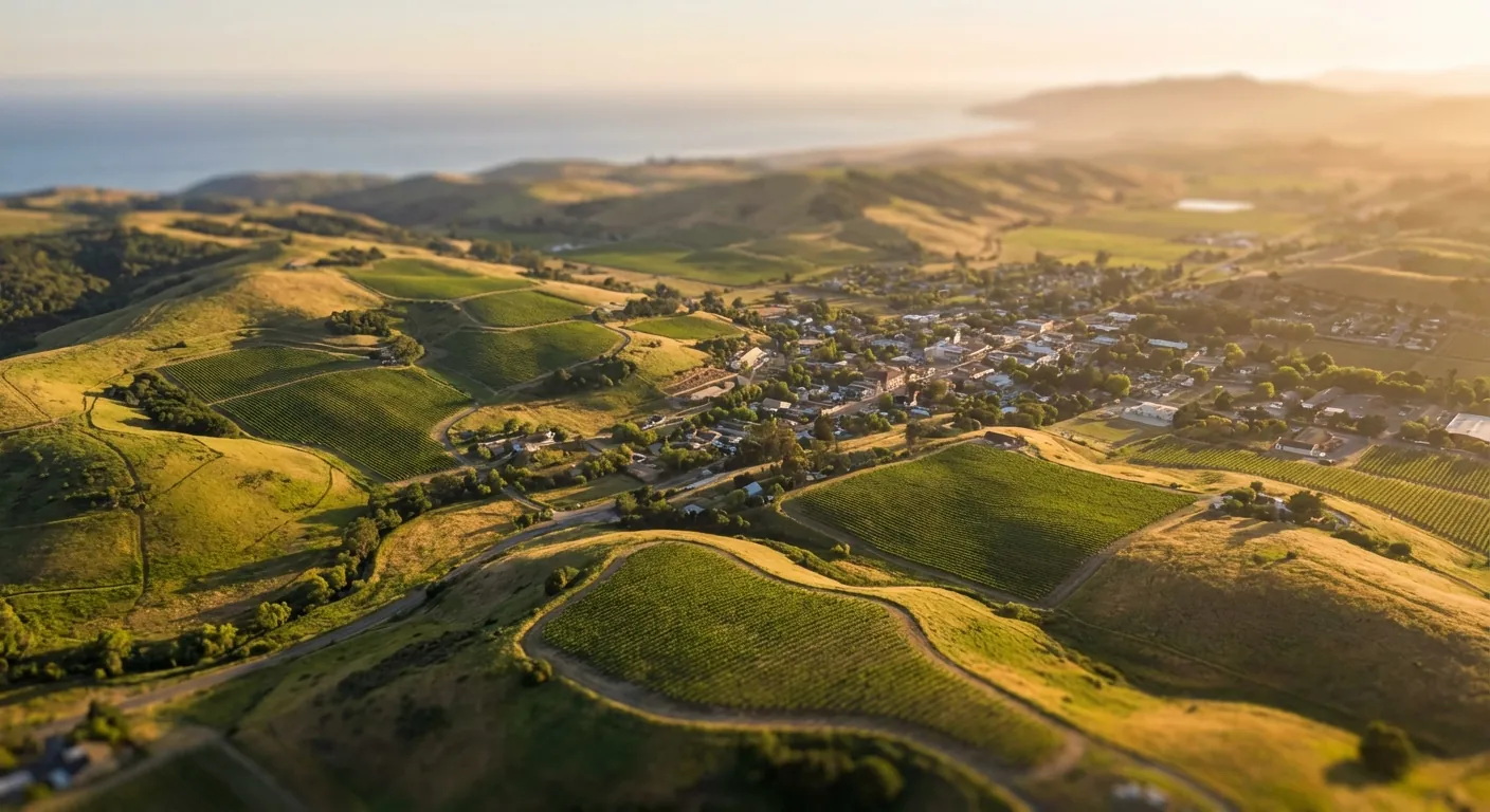 Aerial view of Arroyo Grande California Central Coast